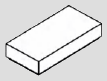 1 x 2 tile, smooth studless top
