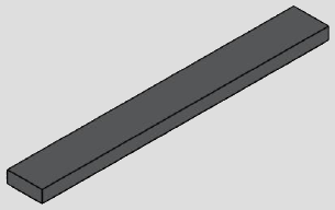 1 x 8 tile, smooth studless top
