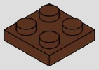 2 x 2 plate, 4 top studs
