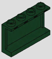 1 x 4 x 3 wall panel, 4 top mounting positions