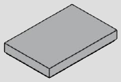 2 x 3 tile, smooth studless top · light-gray