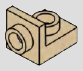 1 top stud and 1 upright side stud on an L bracket · tan