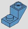 Tall inward/inverted curved slope with studs on 2 levels