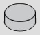 1 x 1 round tile, smooth top