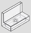 1 x 2 x 1 wall panel, 2 top mounting positions · transparent-clear