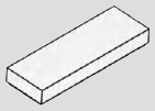 1 x 3 tile, smooth studless top