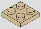 2 x 2 plate, 4 top studs