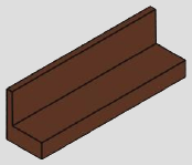 1 x 4 x 1 wall panel, 4 top mounting positions