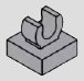 1 x 1 plate with upright clip