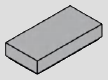 1 x 2 tile, smooth studless top