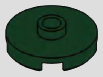 2 x 2 round plate/base with 1 hollow center stud and notched lower rim