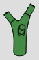 Y-shaped plant stem with 2 branches
