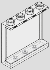 1 x 4 x 3 wall panel, 4 top mounting positions