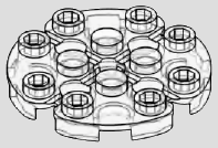 4 x 4 round plate