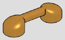 Curved telephone handset accessory · pearl-gold