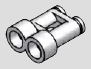 Binocular accessory with 2 cylindrical barrels · white