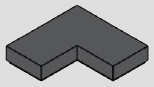 2 x 2 L-shaped corner tile, square outer corner
