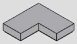 2 x 2 L-shaped corner tile, square outer corner · light-gray