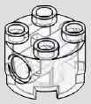 brick round 2x2 side hole · transparent-clear