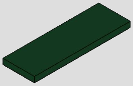2 x 6 tile, smooth studless top · dark-green