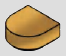 1 x 1 D-shaped tile with semicircular outer edge