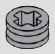 Small wheel rim with cross-shaped axle hole