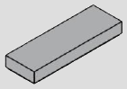 1 x 3 tile, smooth studless top