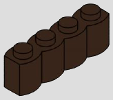 Long fluted planter brick, 4 top positions · reddish-brown