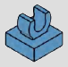 1 x 1 plate with upright clip