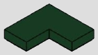 2 x 2 L-shaped corner tile, square outer corner · dark-green