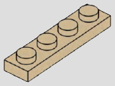 1 x 6 plate, 6 top studs