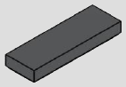1 x 3 tile, smooth studless top