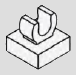 1 x 1 plate with upright clip