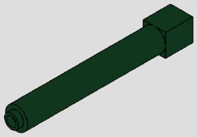Tall round column, square foot and 1 top stud