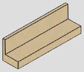 1 x 4 x 1 wall panel, 4 top mounting positions