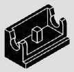 1 x 2 locking hinge counterpart with upright fork