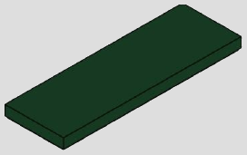 2 x 8 tile, smooth studless top · dark-green