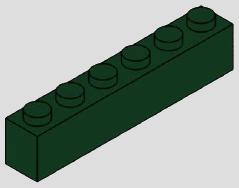 1 x 6 brick, 6 top studs