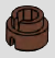 1 x 1 round plate with hollow/open stud · reddish-brown