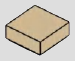1 x 1 tile, smooth studless top
