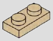 1 x 2 plate, 2 top studs
