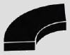 Quarter ring tile with concave inner edge