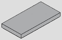 2 x 4 tile, smooth studless top · light-gray
