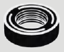 Small rubber-style tire with ridged inner wall · black