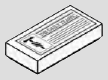 1 x 2 tile, smooth studless top; White newspaper with large corner graphic