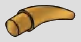 Small curved horn with cylindrical mounting stem