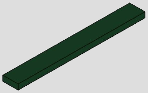 1 x 8 tile, smooth studless top · dark-green