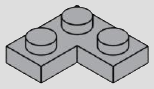 2 x 2 L-shaped corner plate, 3 studs