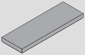 2 x 6 tile, smooth studless top · light-gray
