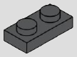 1 x 2 plate, 2 top studs